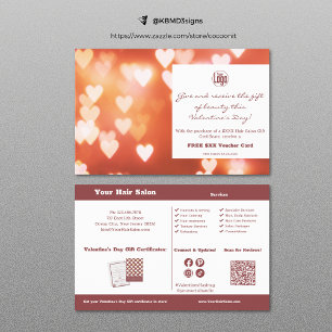 Valentine's Day Gift Certificate Promotional Flyer