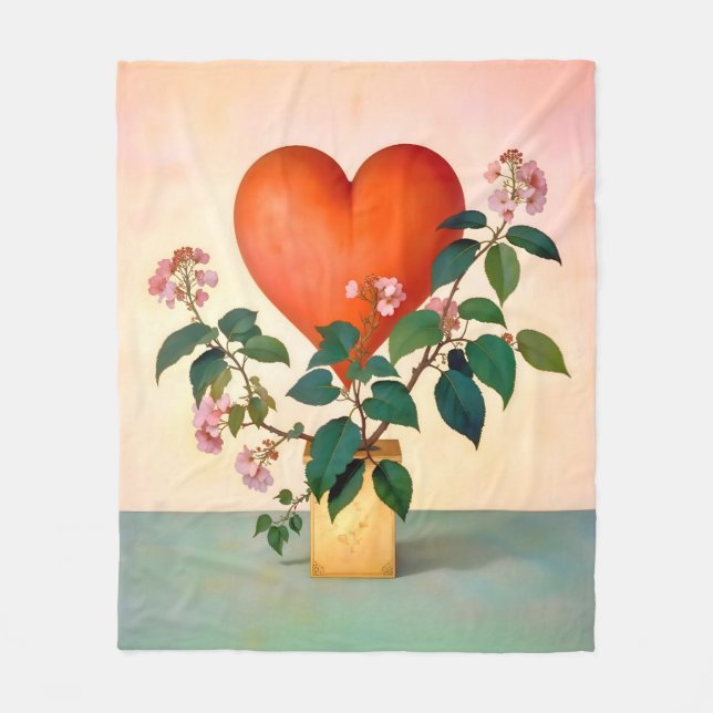 Valentine's Day Gift Fleece Blanket (Front)