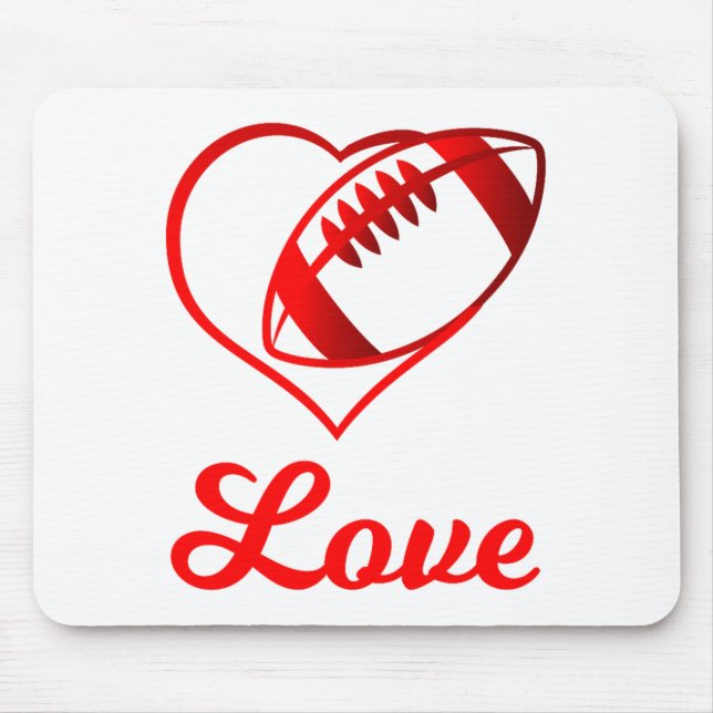 Valentines Day Gift For Football Lovers  Mouse Mat (Front)