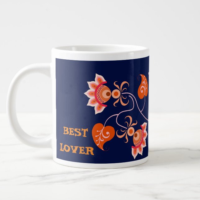 VALENTINE'S DAY GIFT FOR GIRLFRIEND, WIFE, HUSBAND LARGE COFFEE MUG (Left)
