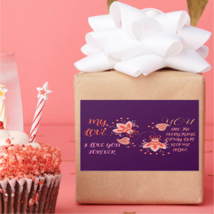 VALENTINE'S DAY GIFT FOR GIRLFRIEND, WIFE, HUSBAND RECTANGULAR STICKER