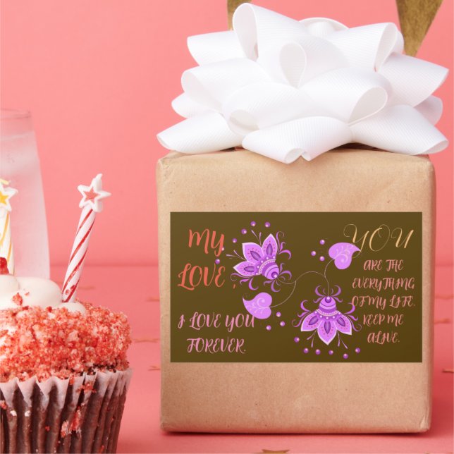 VALENTINE'S DAY GIFT FOR GIRLFRIEND, WIFE, HUSBAND RECTANGULAR STICKER (Party)