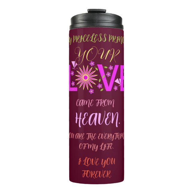 VALENTINE'S DAY GIFT FOR GIRLFRIEND, WIFE, HUSBAND THERMAL TUMBLER (Front)