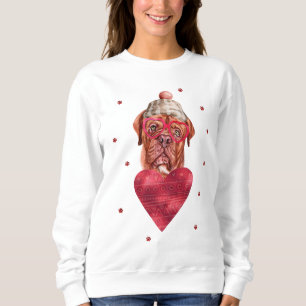 Valentine's Day Gift French Mastiff Dog Sweatshirt