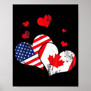 Valentine's Day Gift Maple Leaf Canada Poster