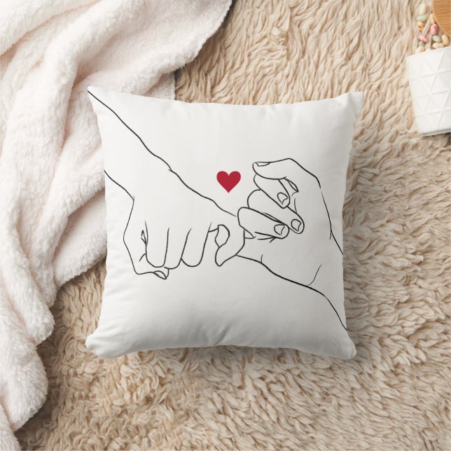 Valentine's Day Gift Pinky Promise Couple  Cushion (Blanket)