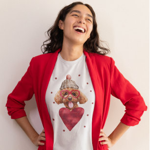 Valentine's Day Gift Poodle Dog T-Shirt