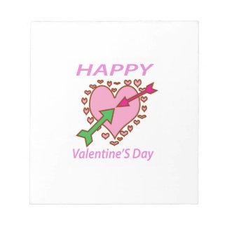 Valentine's day Gift Romantic Heart n Arrows fun Notepad