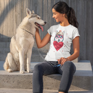 Valentine's Day Gift Siberian Husky Dog T-Shirt