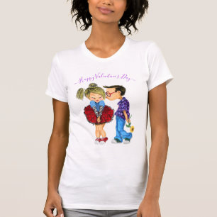 Valentine's Day Gift T-Shirt with Cute Couple Love