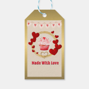 Valentine's Day Gift with Personalised Red Hearts Gift Tags
