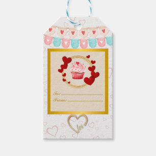 Valentine's Day Gift with Personalised Red Hearts Tags