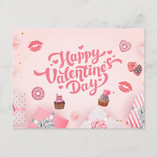 Valentine's Day Gifts and Sweets Postcard