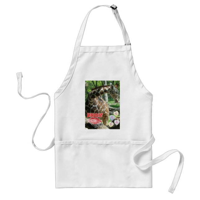 Valentine's Day Giraffe Standard Apron (Front)