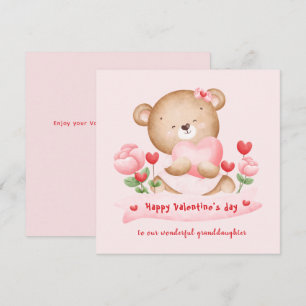 Valentine's day girl pink Valentine's day Card