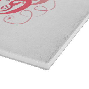 Valentine's Day Glass Cutting Board