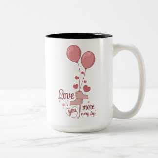 Valentine's Day Glass Two-Tone Coffee Mug