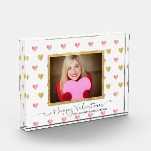 Valentine's Day Glitter Heart Script - Photo Block