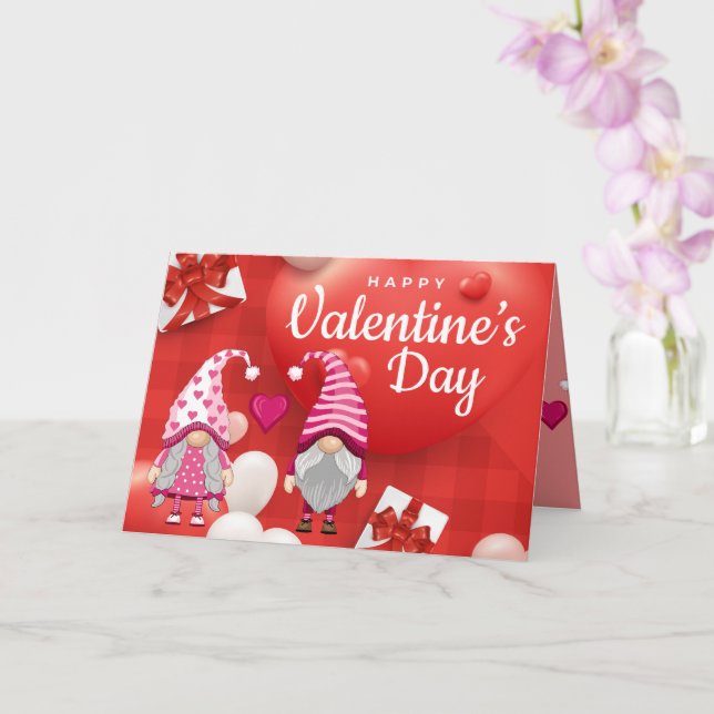 Valentine's Day Gnome Card (Orchid)