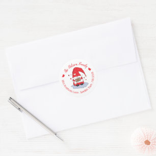 Valentine's Day Gnome Envelope Seal Stickers