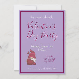 Valentines Day Gnome Invitation