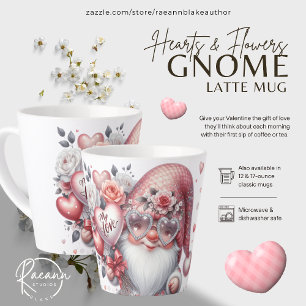 Valentine's Day Gnome Latte Mug