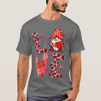 Valentines Day Gnome Love Funny Boys Girls Kids T-Shirt