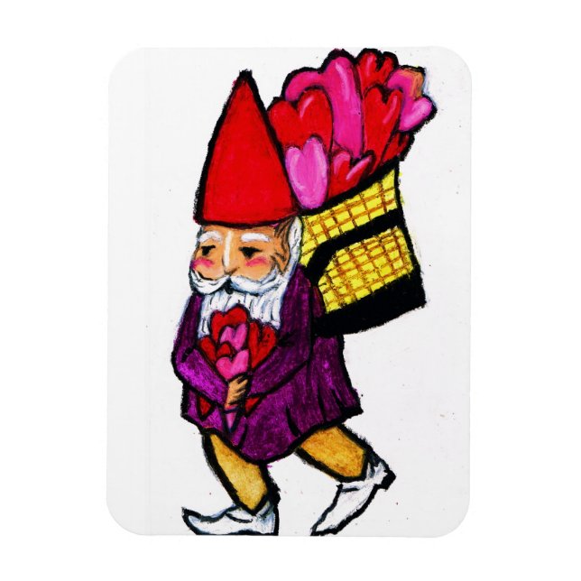 VALENTINES DAY GNOME magnet (Vertical)