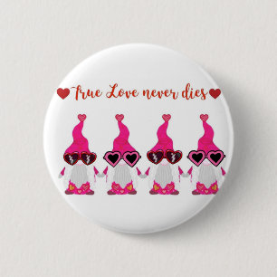 Valentine's Day gnomes 6 Cm Round Badge