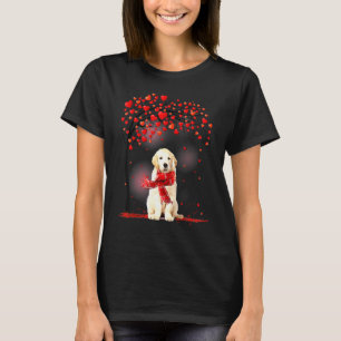 Valentines Day Golden Retriever Tree Heart Puppy D T-Shirt