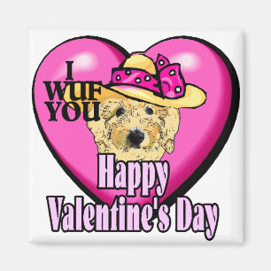 Valentine's Day Goldendoodle Magnet