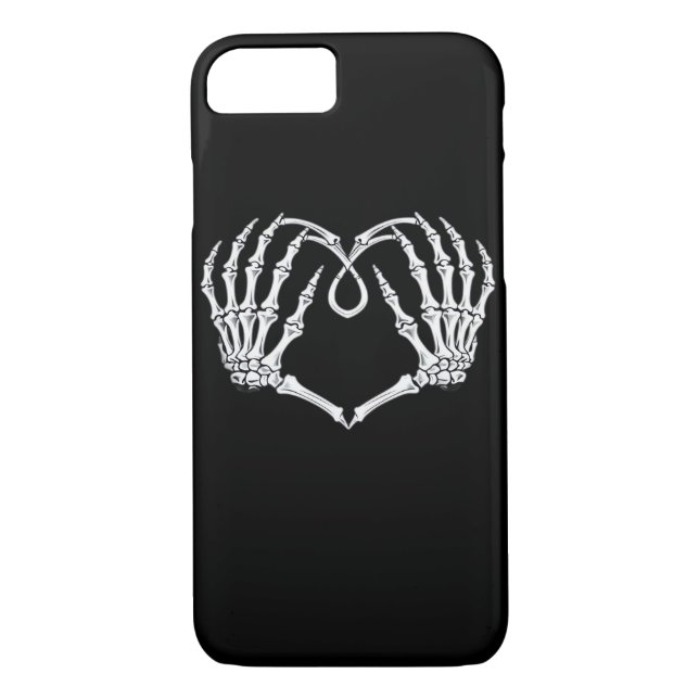 Valentines Day Gothic Heart With Skeleton Hands Va Case-Mate iPhone Case (Back)