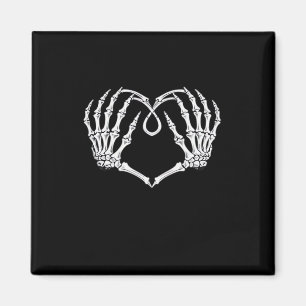 Valentines Day Gothic Heart With Skeleton Hands Va Magnet