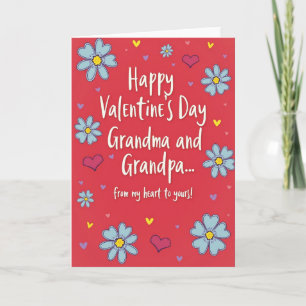 Valentines Day Grandma Grandpa Card