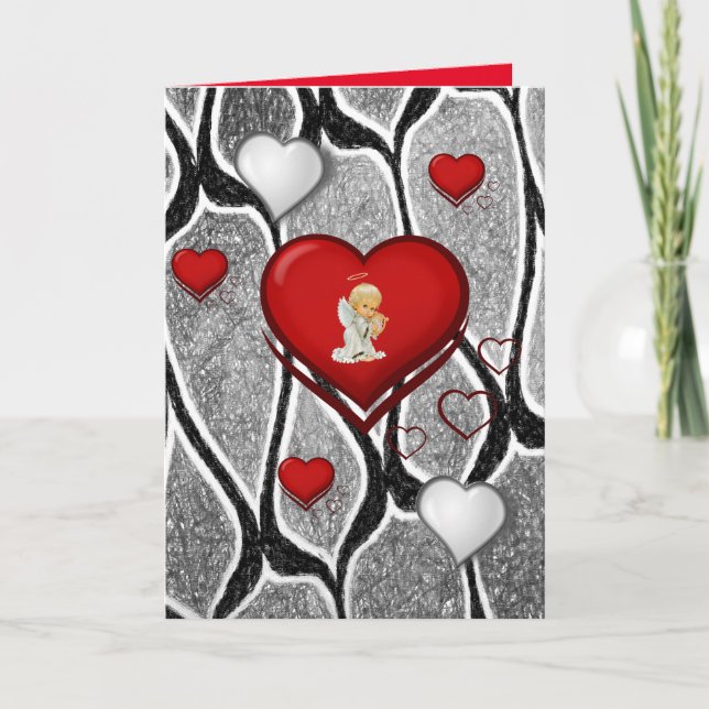 Valentine's Day Greeting Card Angel (Front)