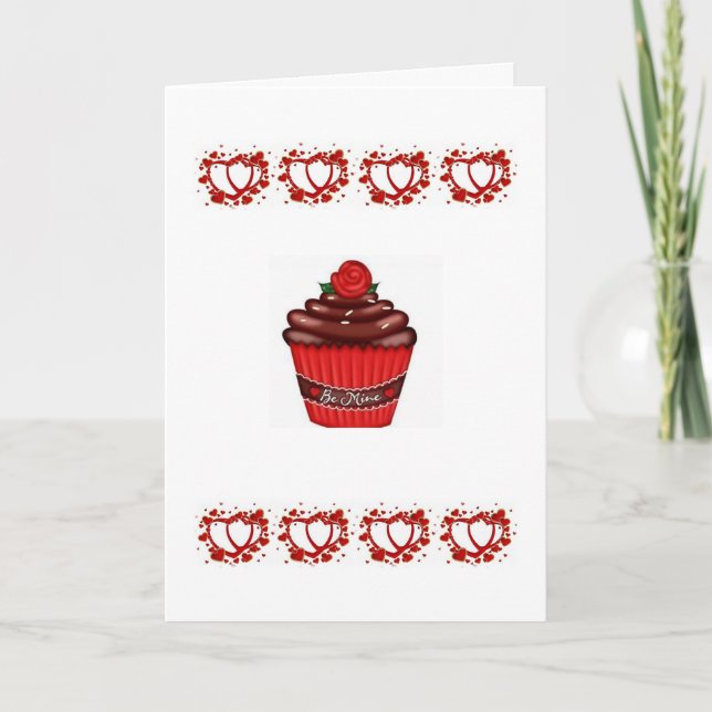 Valentine's Day Greeting Card Cupcake (Front)