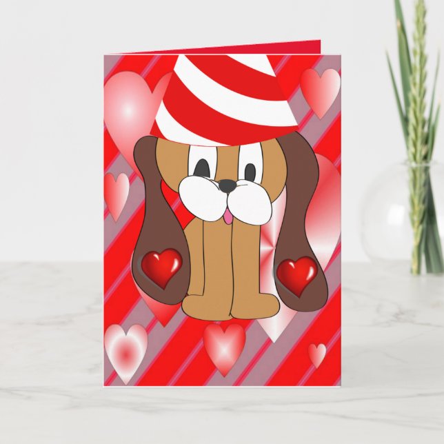Valentine's Day Greeting Card Dog (Front)
