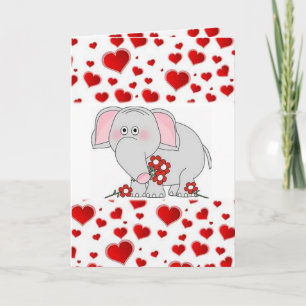 Valentine's Day Greeting Card Elephant