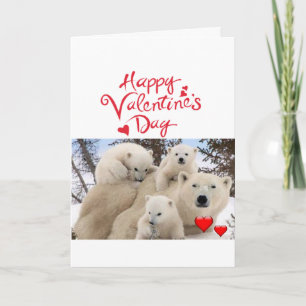 Valentine's Day Greeting Card Polar Bear