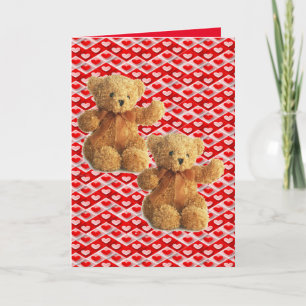 Valentine's Day Greeting Card Teddy Bear