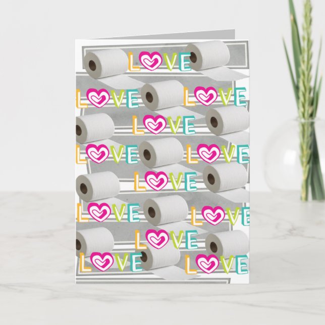 Valentine's Day Greeting Card Toilet Paper Love (Front)