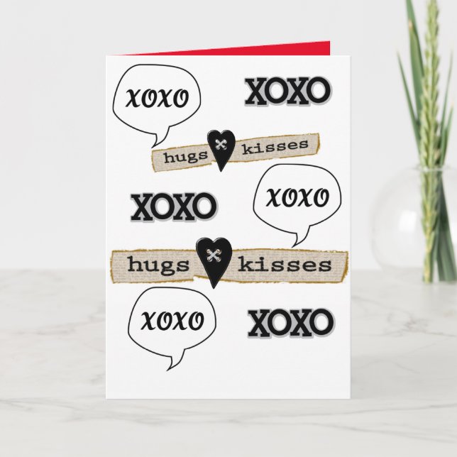 Valentine's Day Greeting Card Xoxo Hearts (Front)