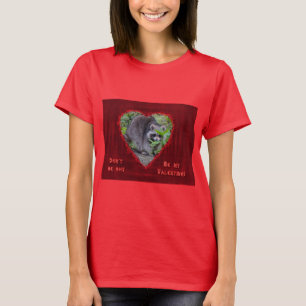 Valentine's Day Greeting - Shy Racoon T-Shirt