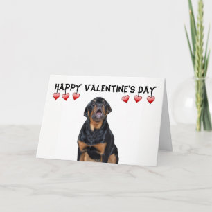 Valentine's Day Grumpy Rottweiler Card