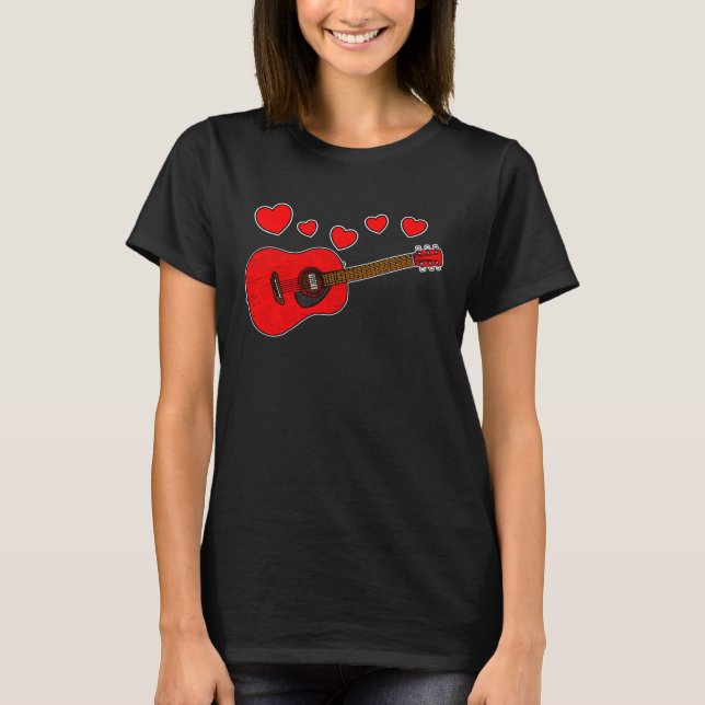 Valentines Day Guitar Teacher Acoustic Guitarist M T-Shirt (Front)