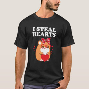 Valentines Day Hamster I Steal Hearts Rodent Valen T-Shirt