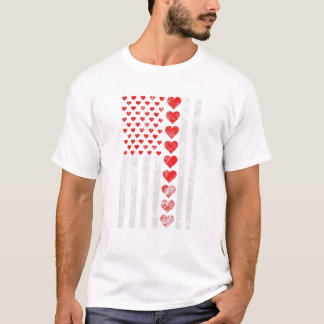 Valentines Day Heart American T-Shirt