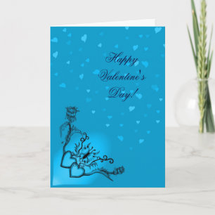 Valentine's Day - heart and butterfly on Rainbow Holiday Card