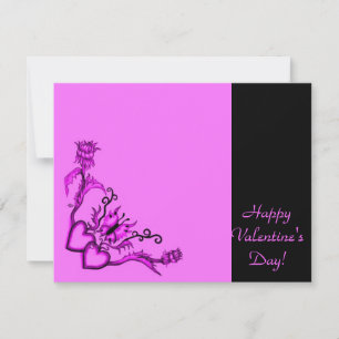 Valentine's Day - heart and butterfly on Rainbow Holiday Card