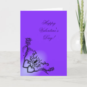 Valentine's Day - heart and butterfly on Rainbow Holiday Card